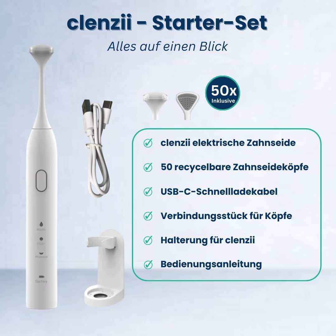 clenzii – Elektrische Zahnseide