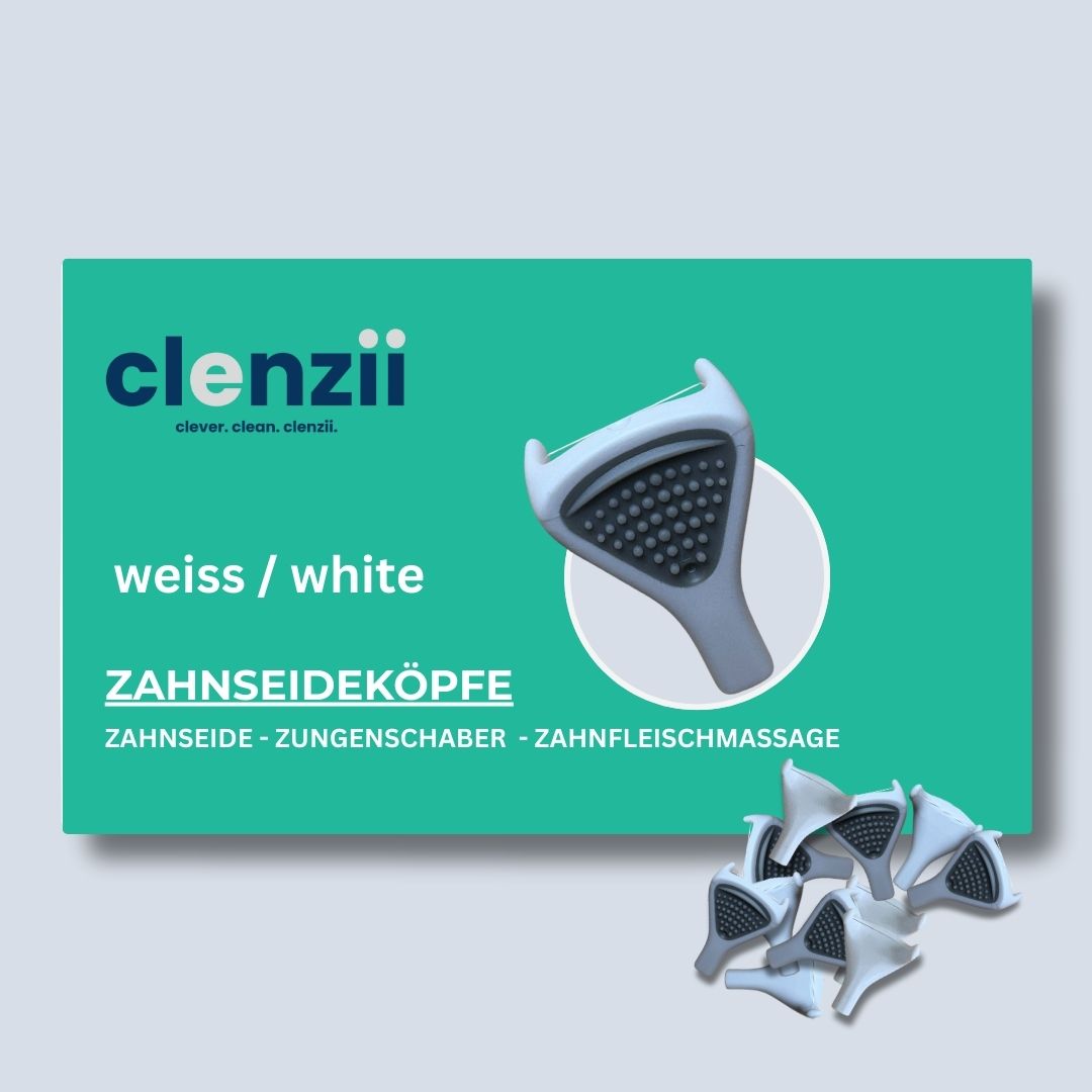 Ersatz-Zahnseideköpfe in Weiß für elektrische Zahnseide zur täglichen Zahnzwischenraumreinigung