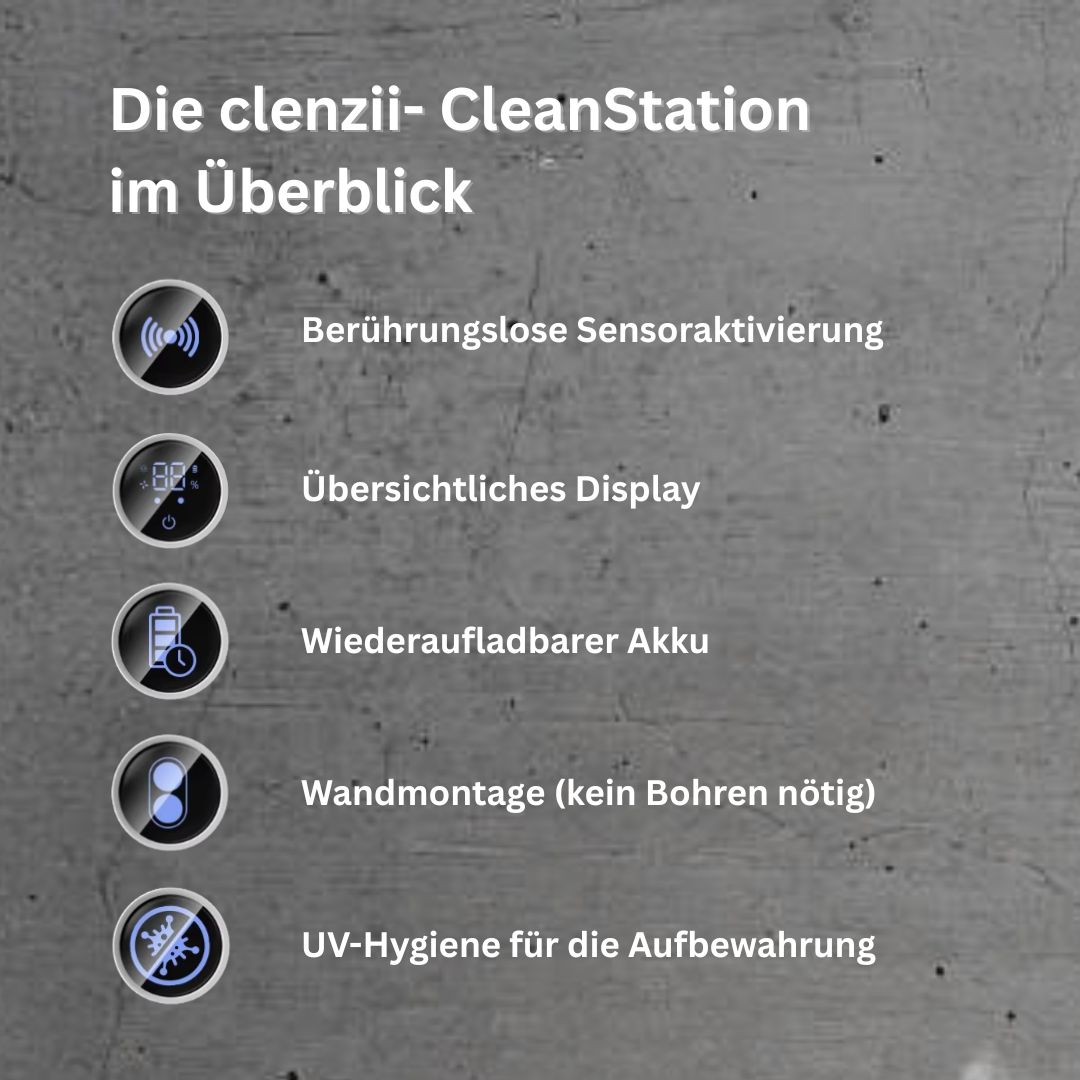Funktionen der clenzii CleanStation im Überblick