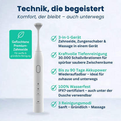 clenzii – Elektrische Zahnseide