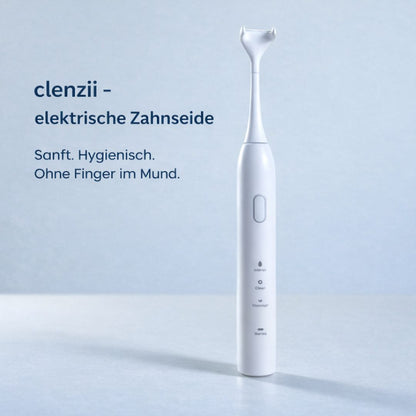Clenzii elektrische Zahnseide in Weiss – hygienische Zahnzwischenraumpflege ohne Finger