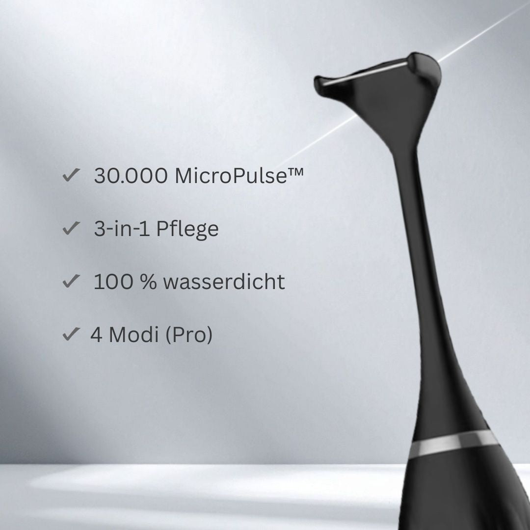 Clenzii elektrische Zahnseide mit 30.000 MicroPulse Technologie und 3-in-1 Funktion